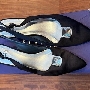 Elegant Black Slingback Heels, Stuart Weitzman